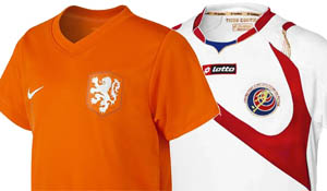 De eerste kwartfinale wordt Nederland - Costa Rica.