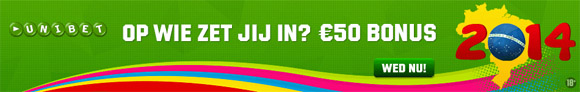 50 euro bonus bij Unibet
